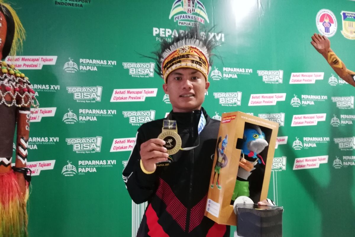 Peparnas XVI Papua - Sprinter debutan Sulsel Usman pecahkan rekornas