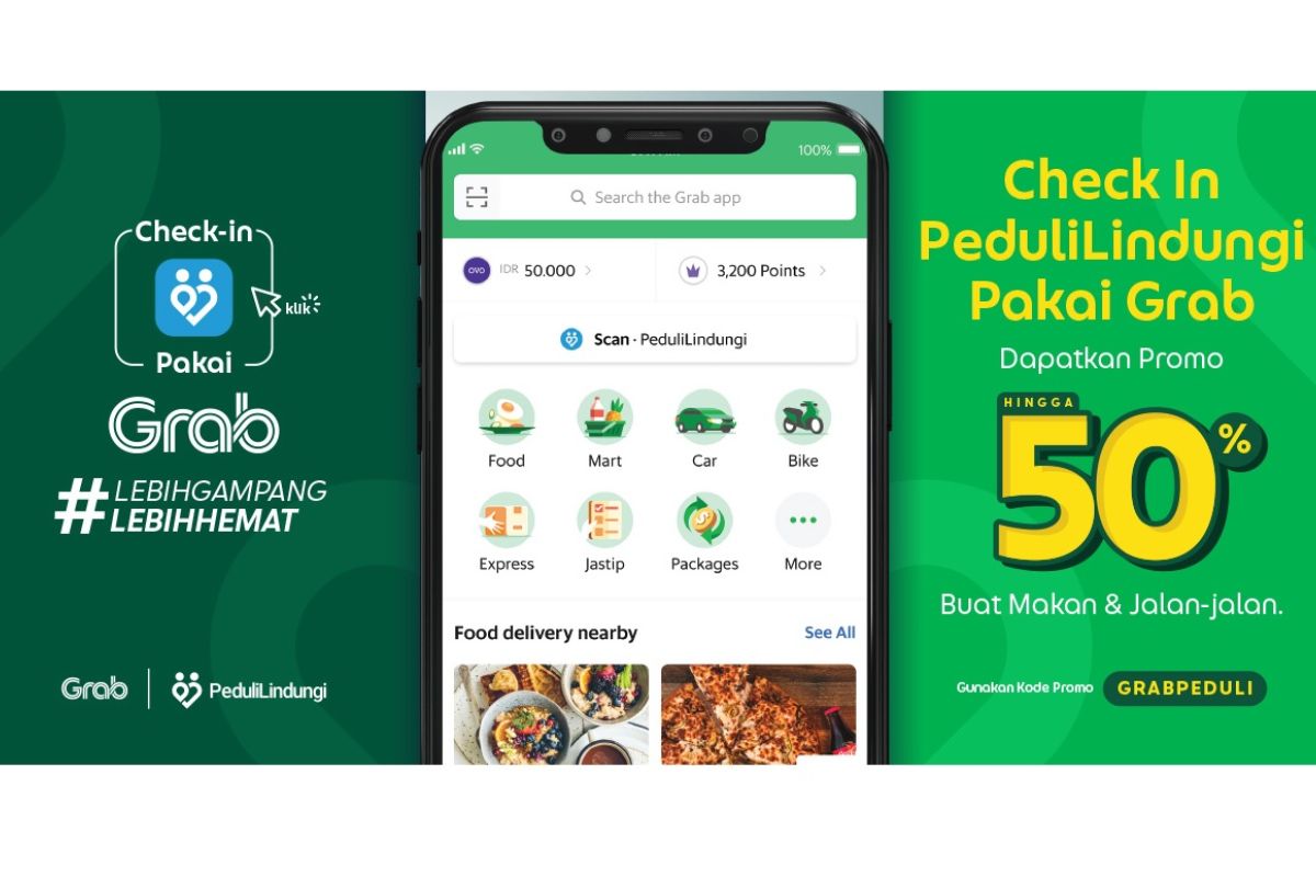 Grab dan PeduliLindungi berintegrasi upayakan cegah gelombang baru