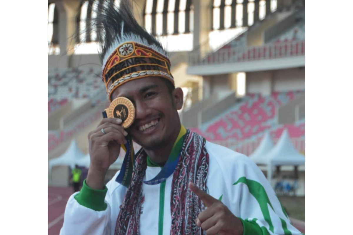 Atlet Sumut Eko Saputra  pecahkan rekor atletik di Peparnas Papua