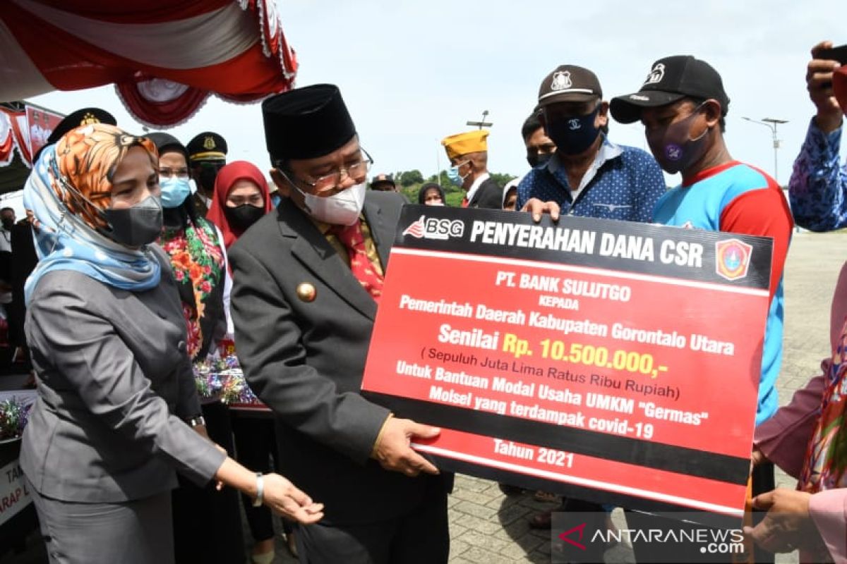 Pemkab Gorontalo Utara salurkan CSR Bank SulutGo
