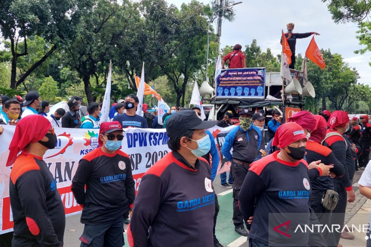 Buruh sampaikan empat tuntutan ke pemerintah