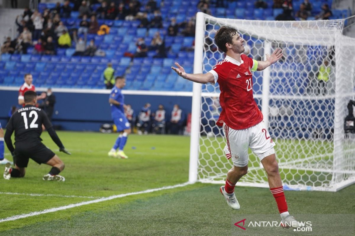 Rusia gasak Siprus saat Swedia dipecundangi Georgia 0-2