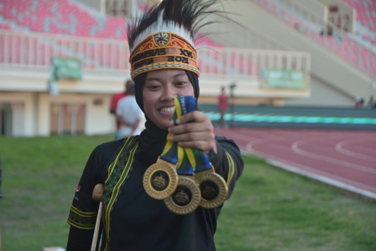 Nina Gusmita sumbang tiga medali emas untuk Sumut di Peparnas Papua