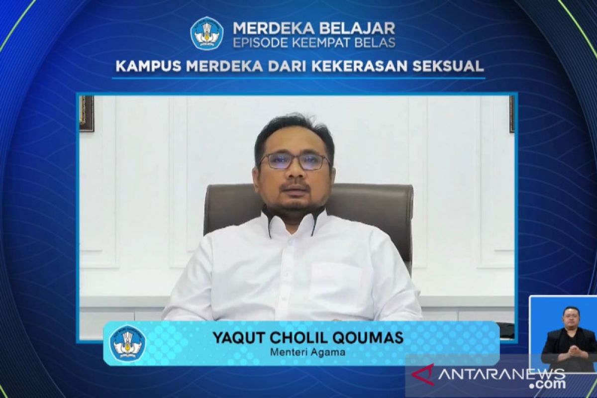 Menag dukung Permendikbudristek PPKS komitmen kembangkan moderasi beragama