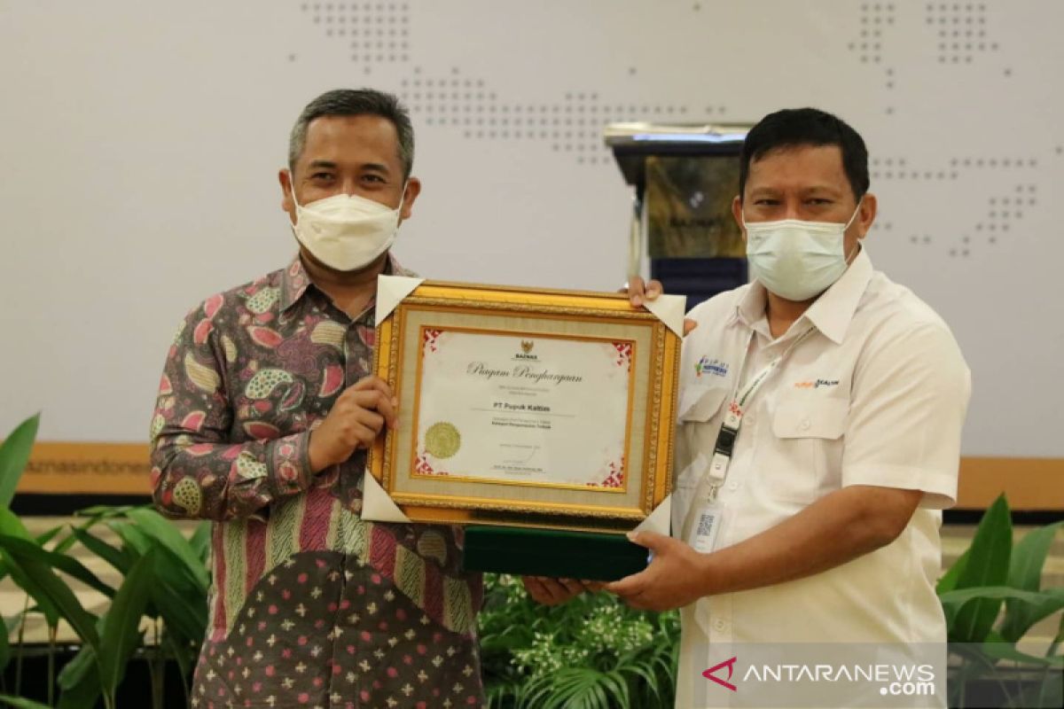 UPZ PKT Raih Penghargaan Unit Pengumpul Terbaik Baznas Award 2021