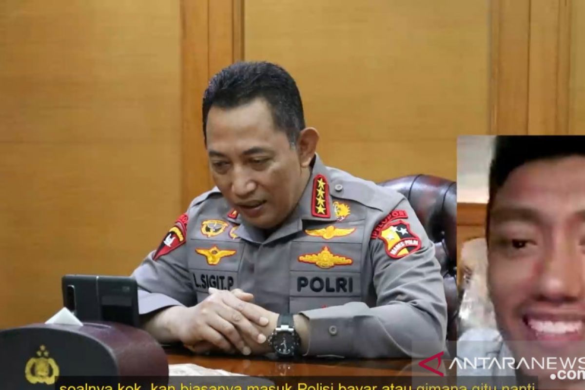 Kapolri wujudkan mimpi atlet peraih emas PON jadi polisi