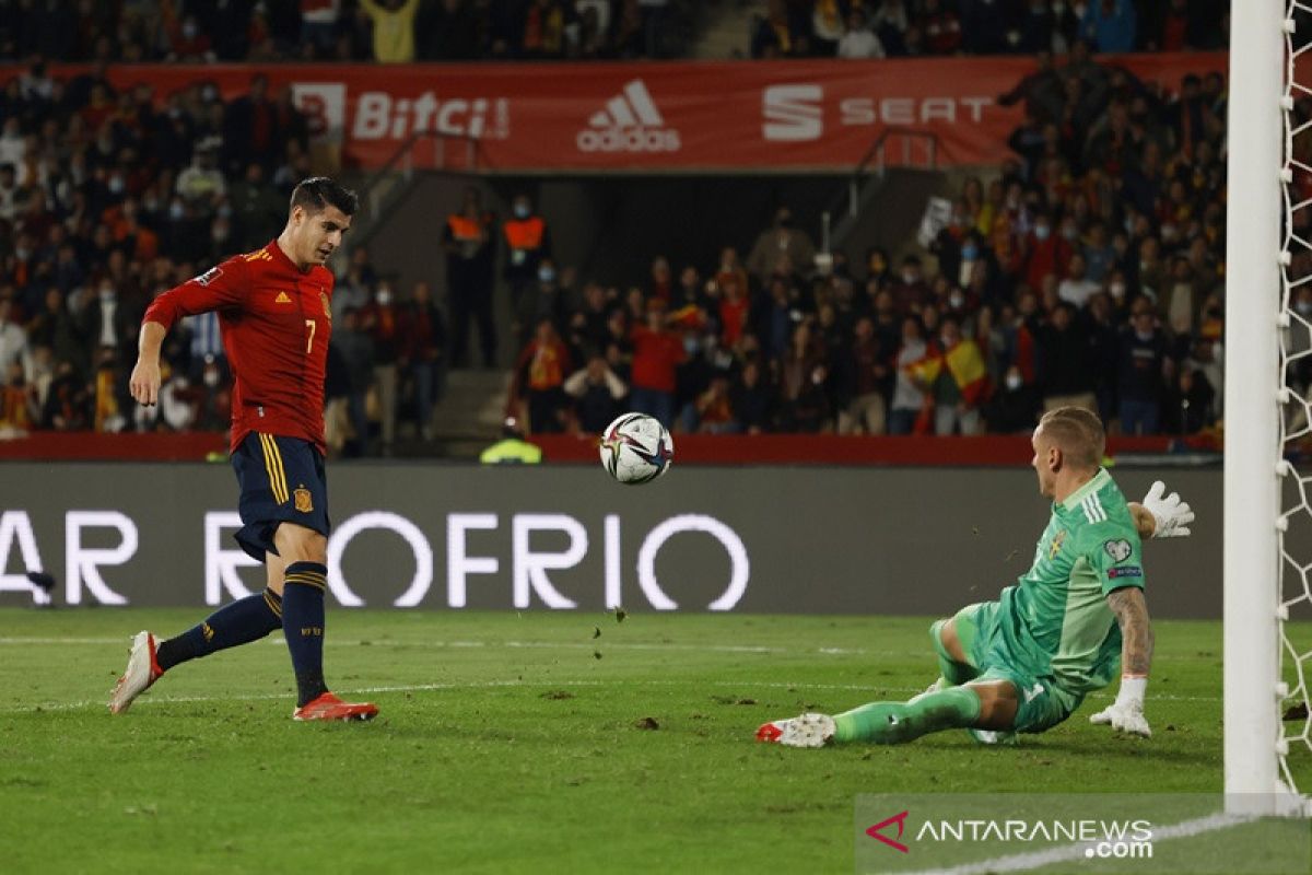 Alvaro Morata antar Spanyol ke  putaran final Piala Dunia 2022