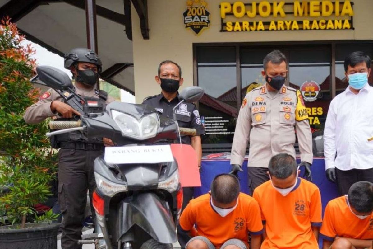 Polres Madiun Kota tangkap tiga pelaku pencurian sepeda motor