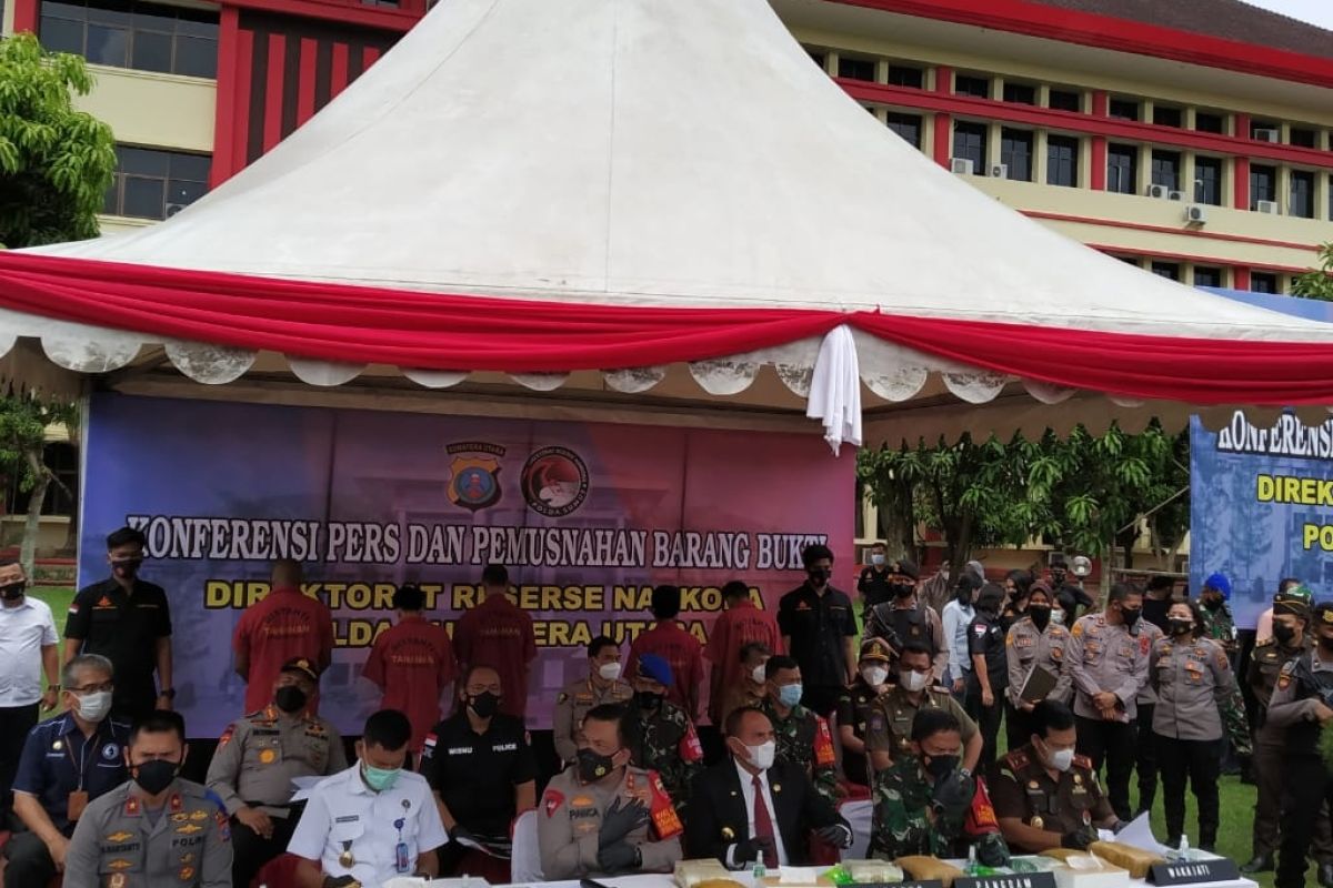 Polda Sumut ungkap peredaran narkoba  jaringan Malaysia