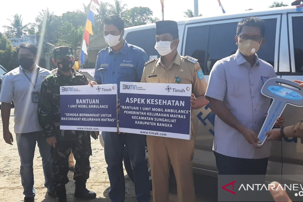 PT Timah salurkan bantuan satu unit mobil ambulans