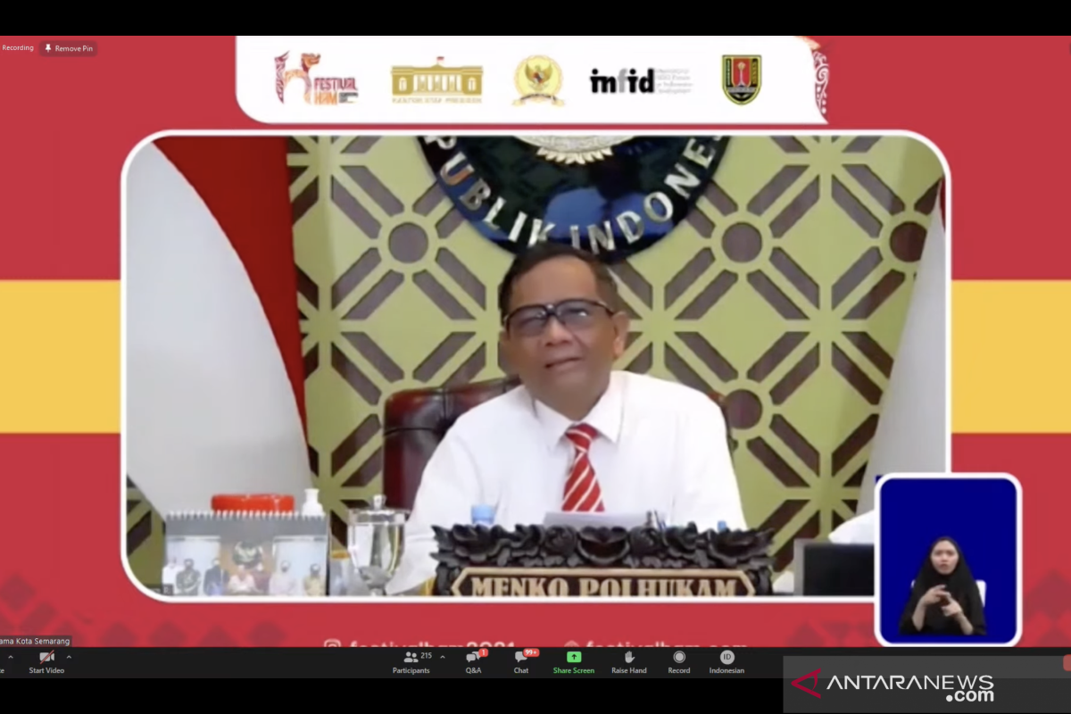 Mahfud MD tekankan hukum Indonesia telah menjamin perlindungan HAM