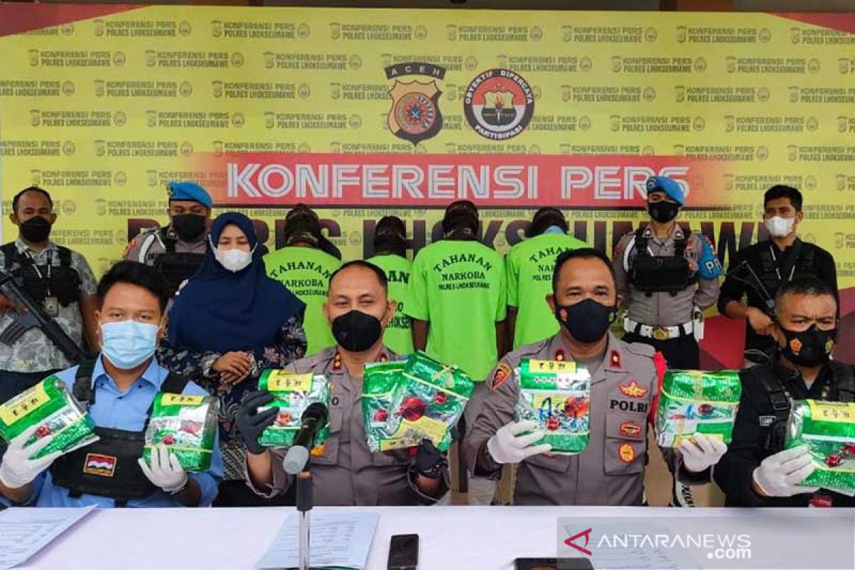 Polisi gagalkan peredaran 9,4 kilogram sabu-sabu, empat tersangka ditangkap