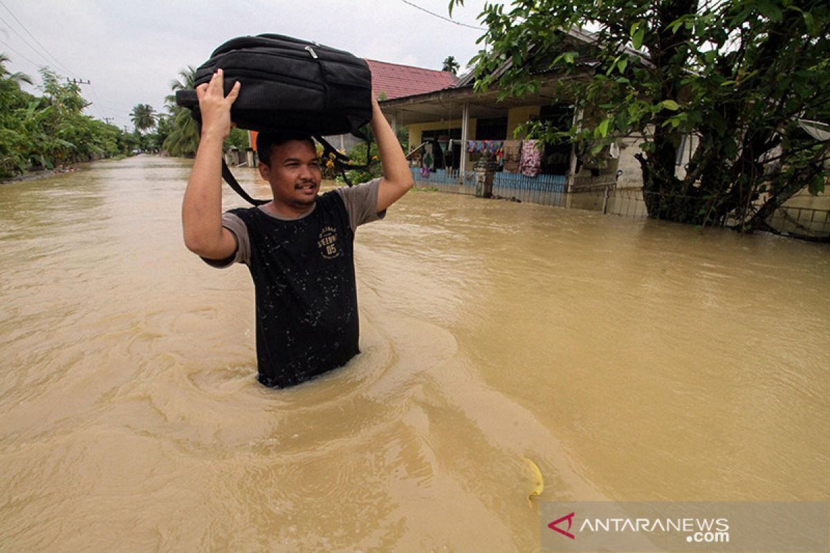 Banjir Aceh Utara mulai surut