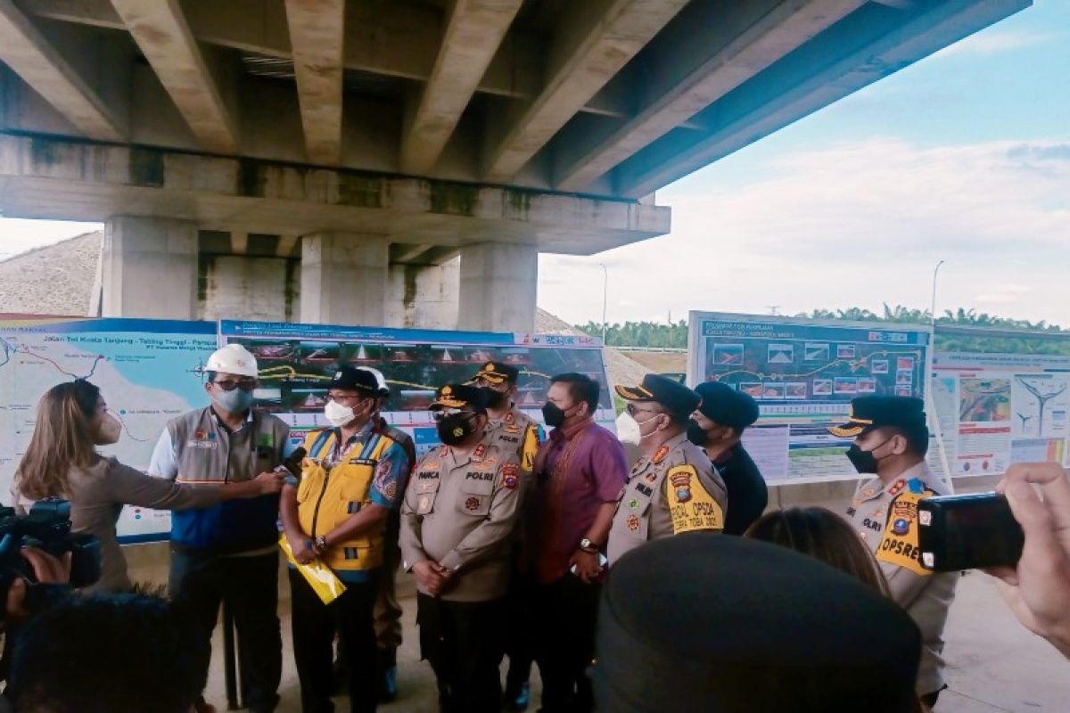 Kapolda Sumut tinjau proyek tol Tebing Tinggi - Kuala Tanjung