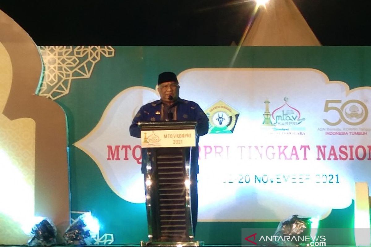 Gubernur Sultra: MTQ Ke-5 Korpri tingkat nasional pacu ekonomi daerah