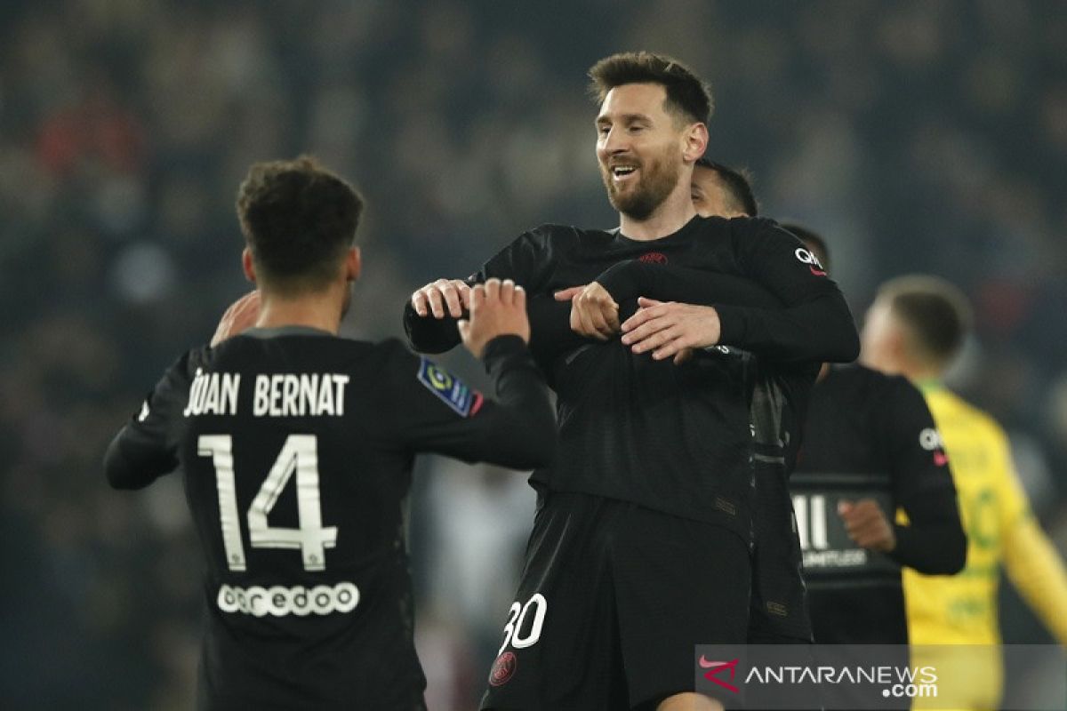 Messi antar PSG bekuk Nantes walau tuntaskan laga dengan sepuluh pemain