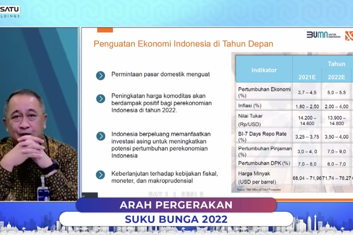 BNI proyeksikan ekonomi RI 2022  tumbuh hingga 5,5 persen