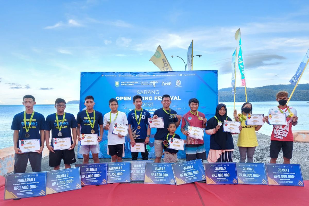Sulawesi Utara juara umum Sabang Open Diving Festival 2021