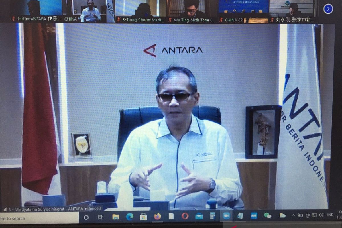 Dirut  Meidyatama   paparkan model bisnis baru ANTARA di KTT Media Dunia