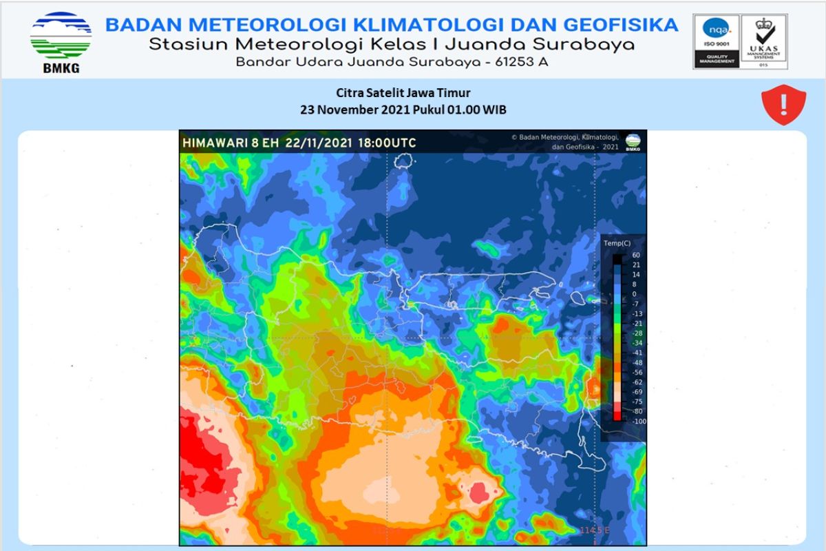 BMKG: Hampir Semua Wilayah Jatim Hujan Dan Angin Kencang - ANTARA News