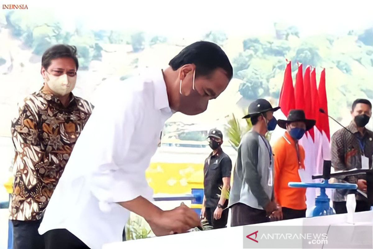 Presiden Jokowi resmikan Bendungan Karalloe di Gowa Sulsel