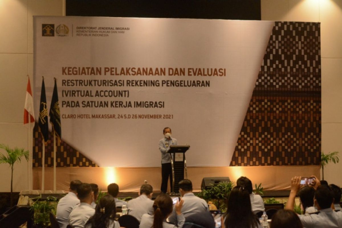 Ditjen Imigrasi gelar Pelaksanaan dan Evaluasi Restrukturisasi Rekening Pengeluaran di Makassar