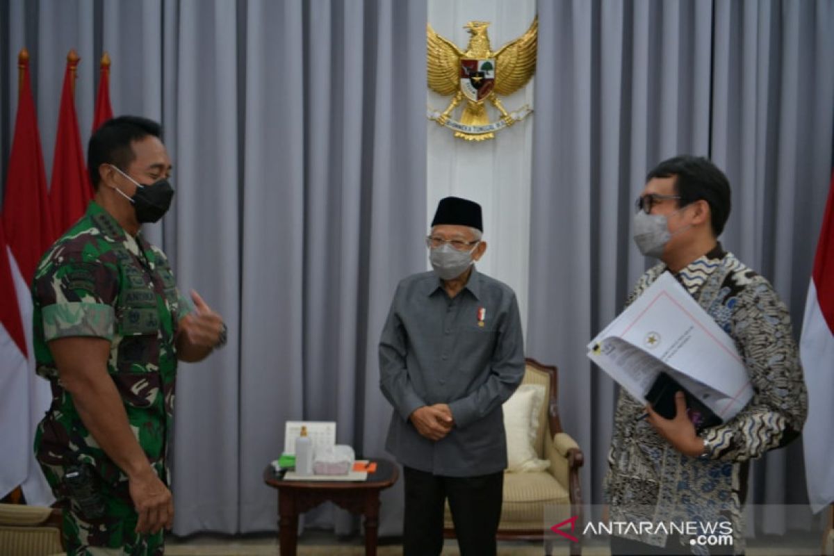 Wapres Ma'ruf Amin minta Panglima TNI pantau perkembangan Papua secara intensif