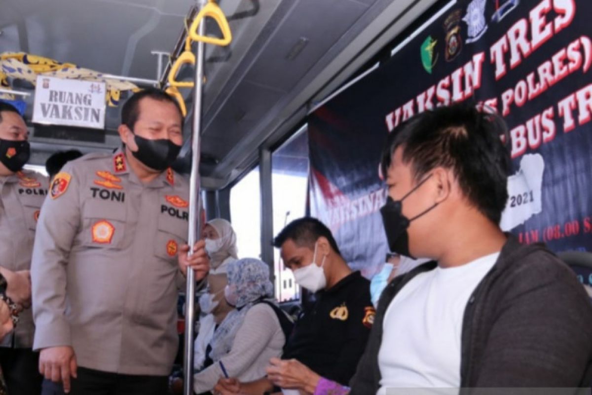 Polda Sumsel gandeng pengelola bus Trans Musi percepat vaksinasi COVID-19