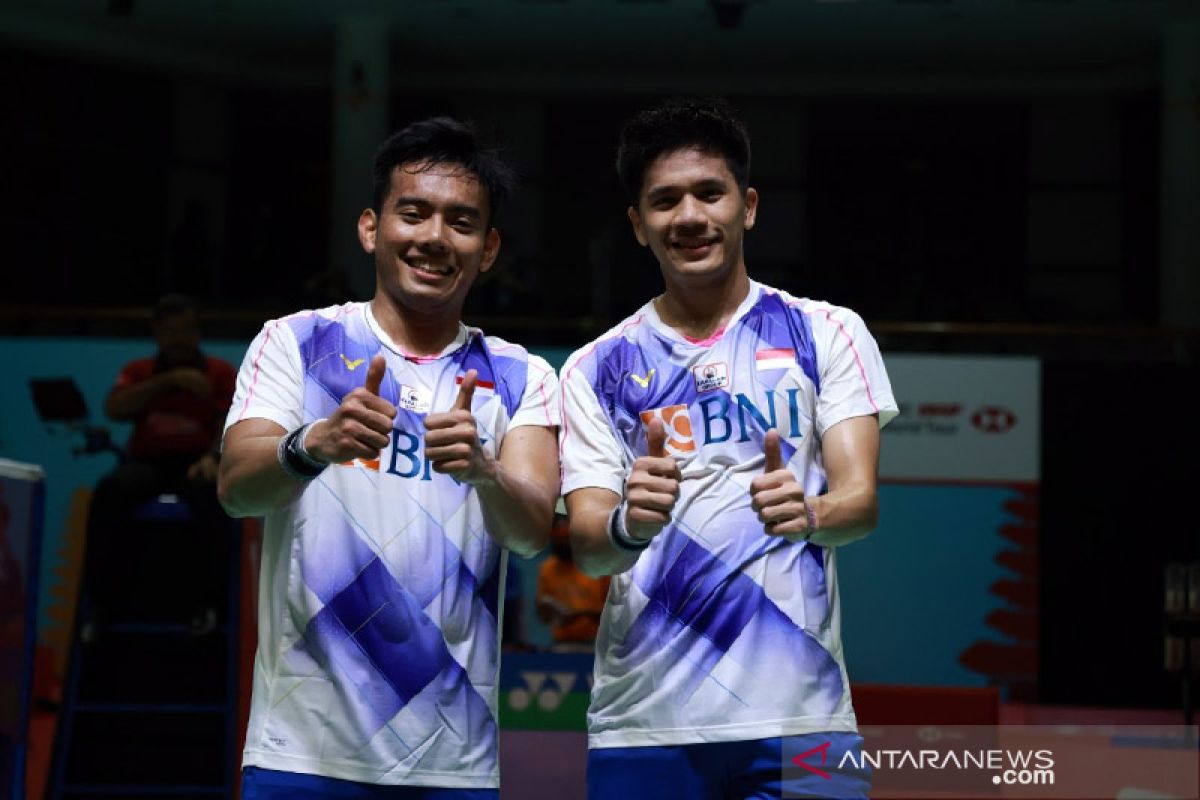 Pramudya/Yeremia akui grogi saat saksikan pertandingan Kevin/Marcus