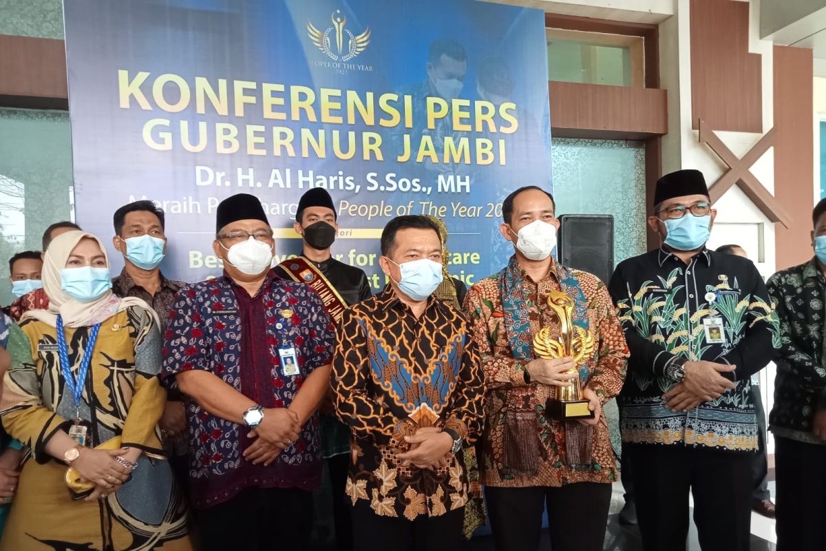 Gubernur Jambi terima penghargaan 'best governor for healthcare and action againts pandemic'