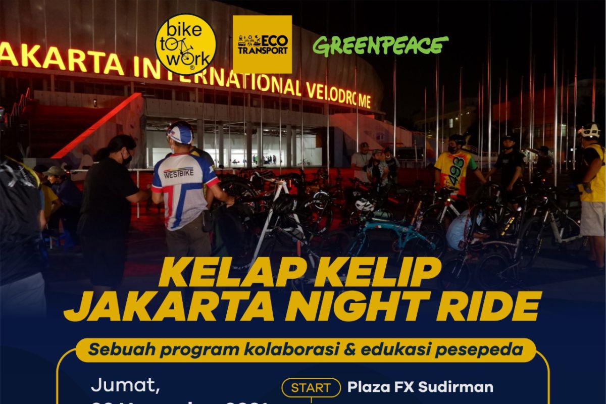 Aksi bersepeda menuju Velodrome digelar Jumat malam