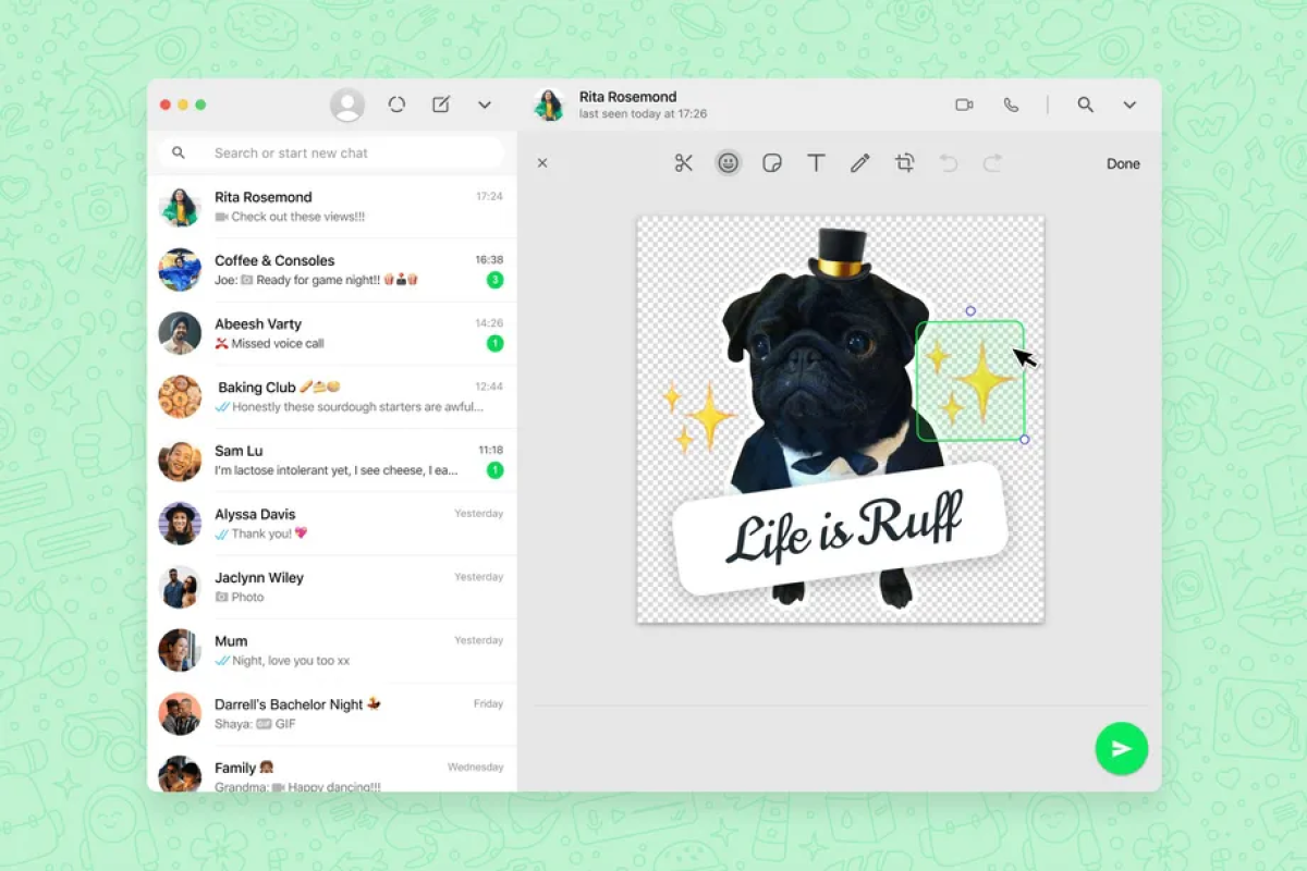 WhatsApp versi Web kembangkan fitur stiker kustom