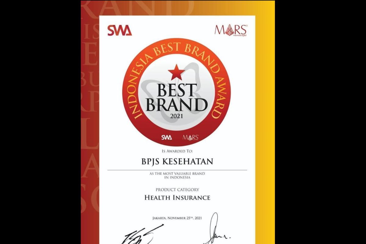 BPJS Kesehatan raih Indonesia Best Brand Award 2021