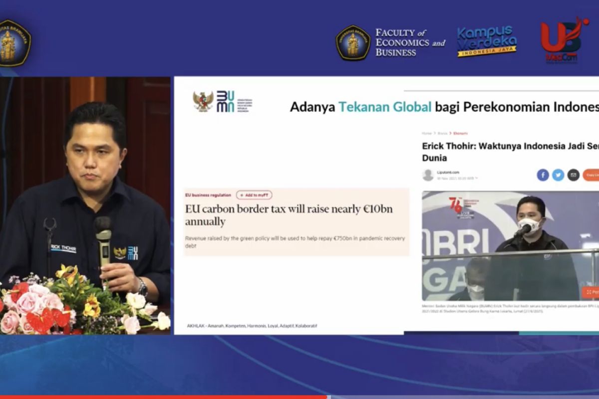 Erick Thohir ajak BUMN dan universitas untuk hadapi tantangan ekonomi global