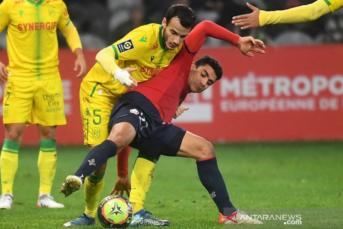 Tren negatif Lille berlanjut setelah diimbangi  sepuluh pemain Nantes