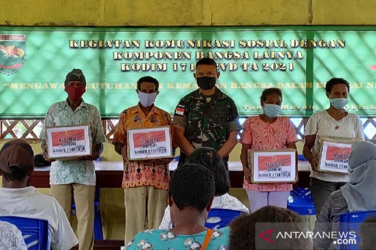 Kodim 1711/BVD lakukan komunikasi sosial dengan warga Mawan Boven Digoel