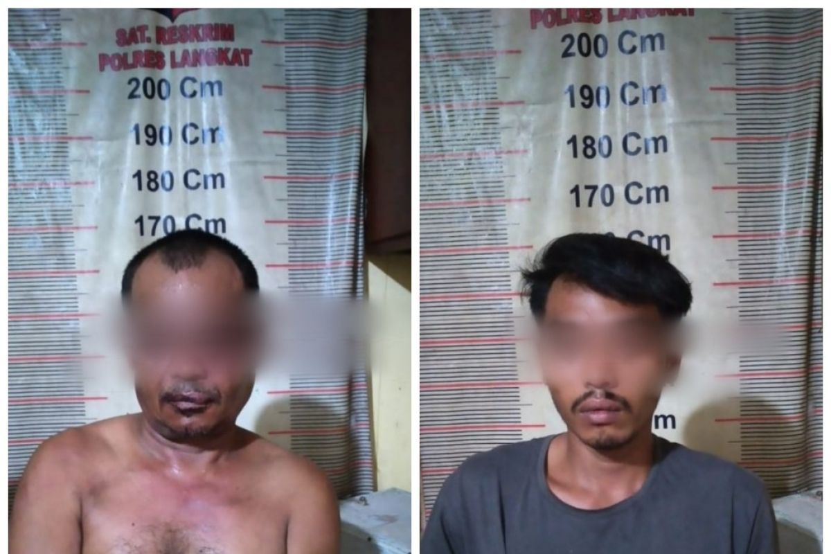 Dua pencuri besi tiang listrik di Pematang Tengah Tanjung Pura ditangkap