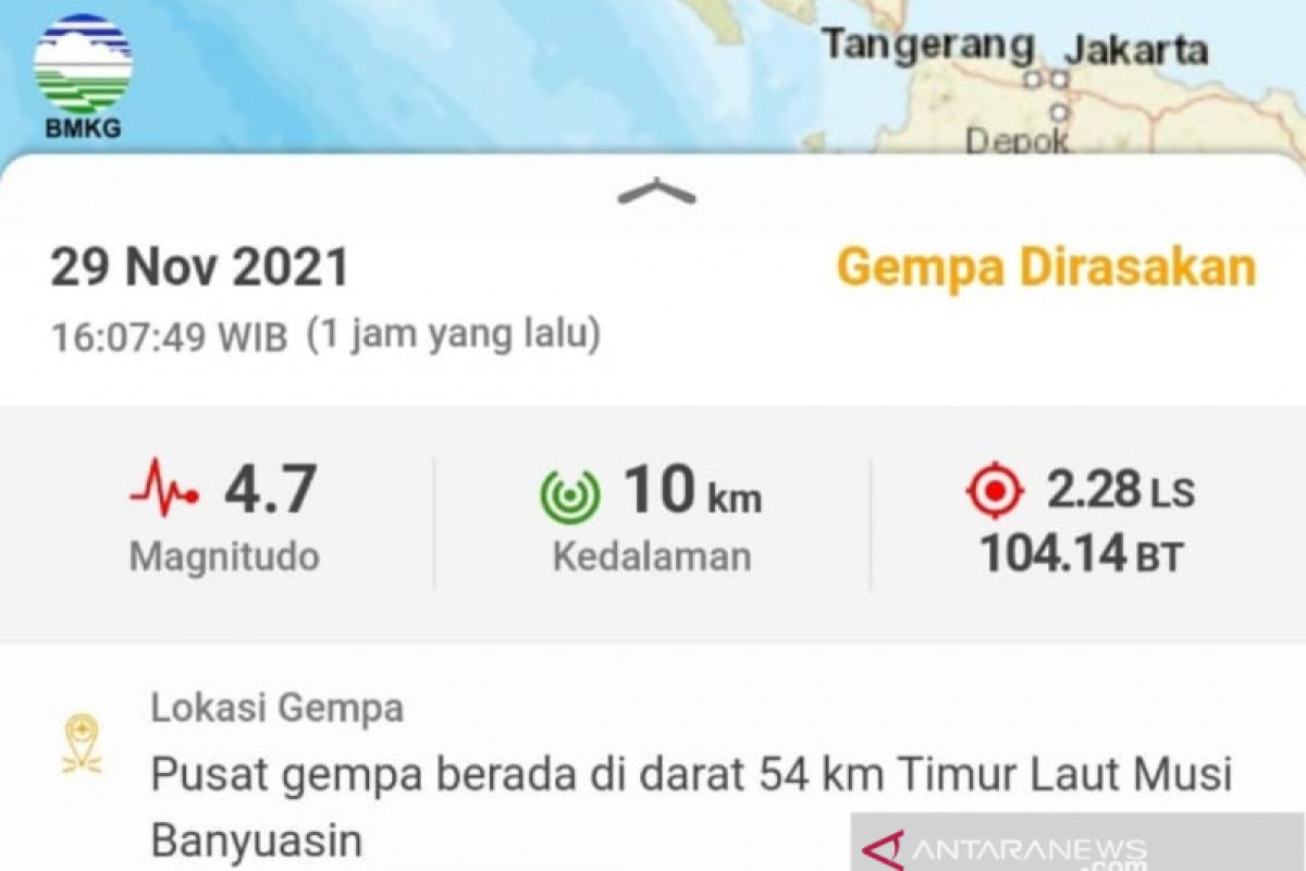 BPBD sebut belum ada gempa susulan di Musi Banyuasin