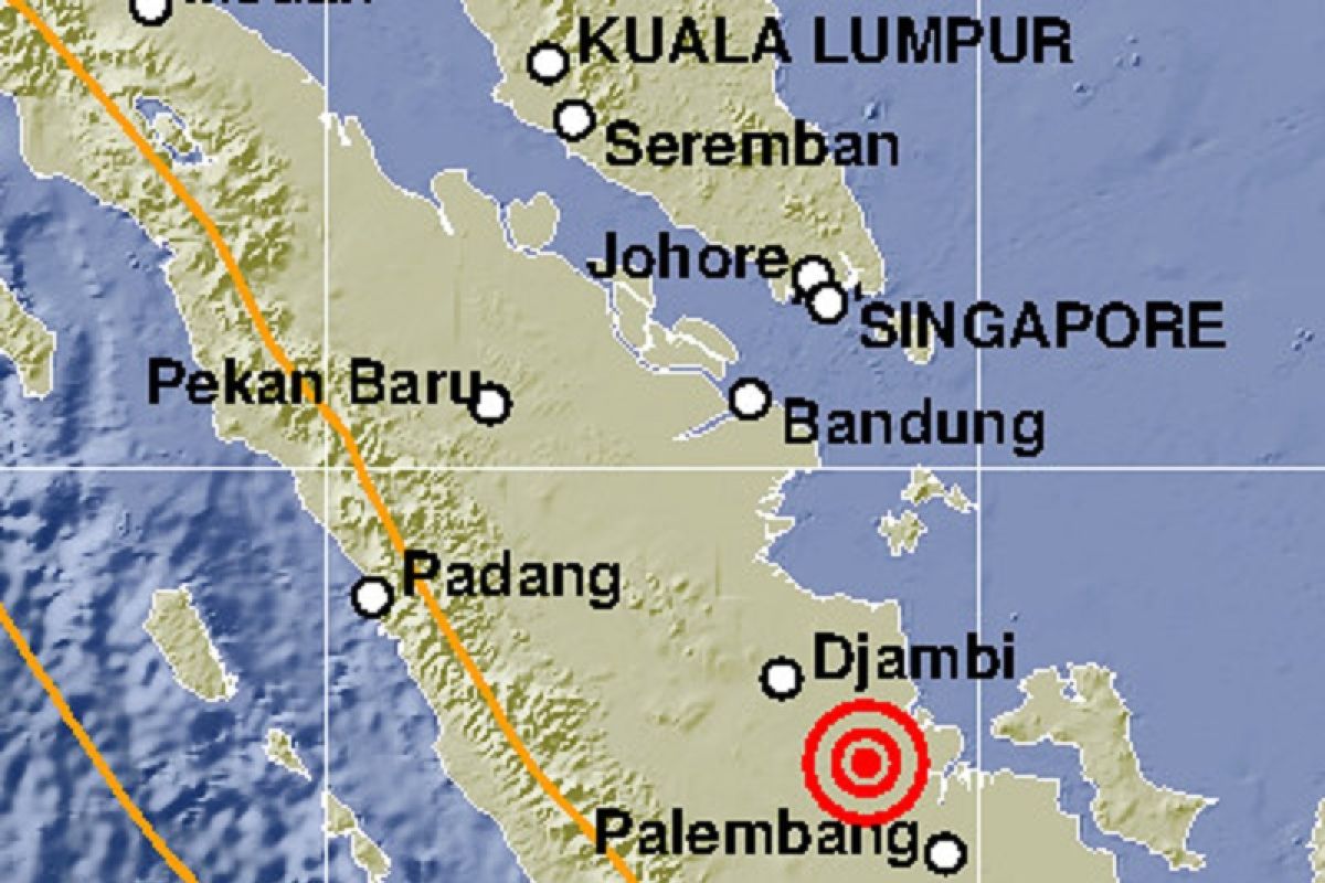 Gempa guncang timur laut Muba