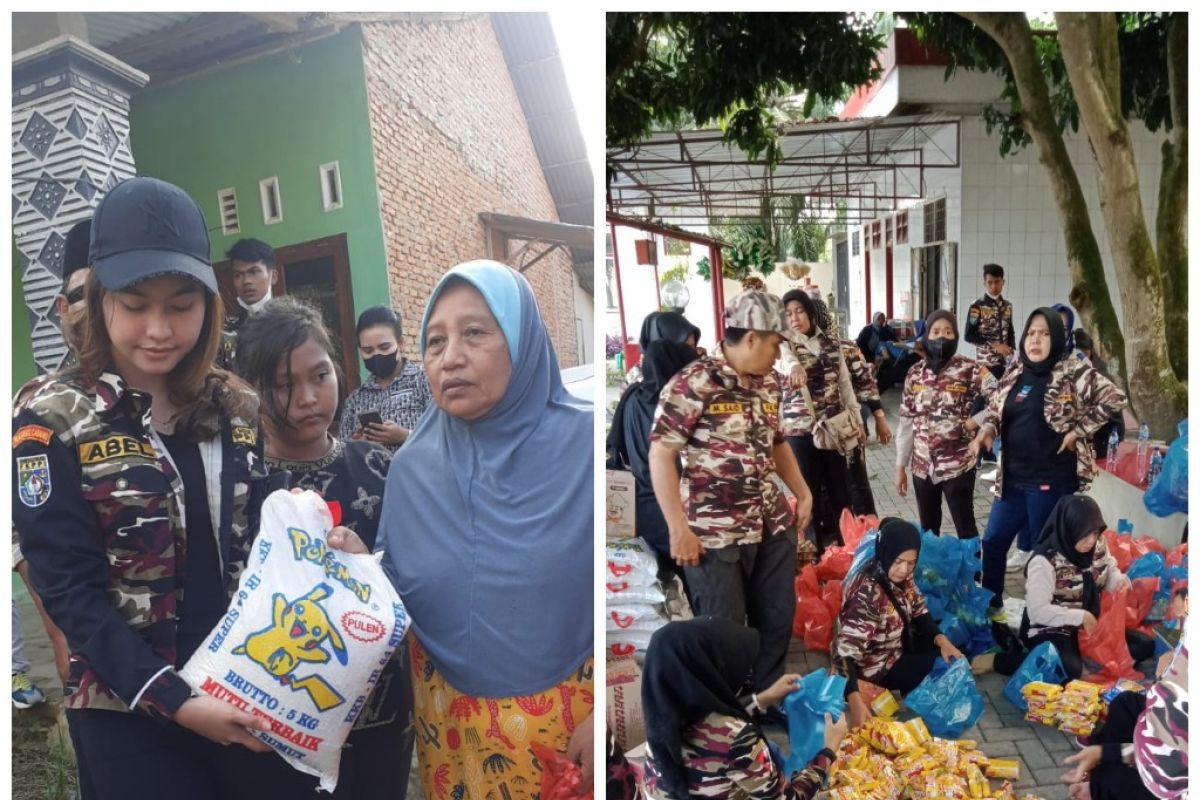 FKPPI dan Wanita FKPPI Langkat bantu warga terdampak banjir di Desa Cempa