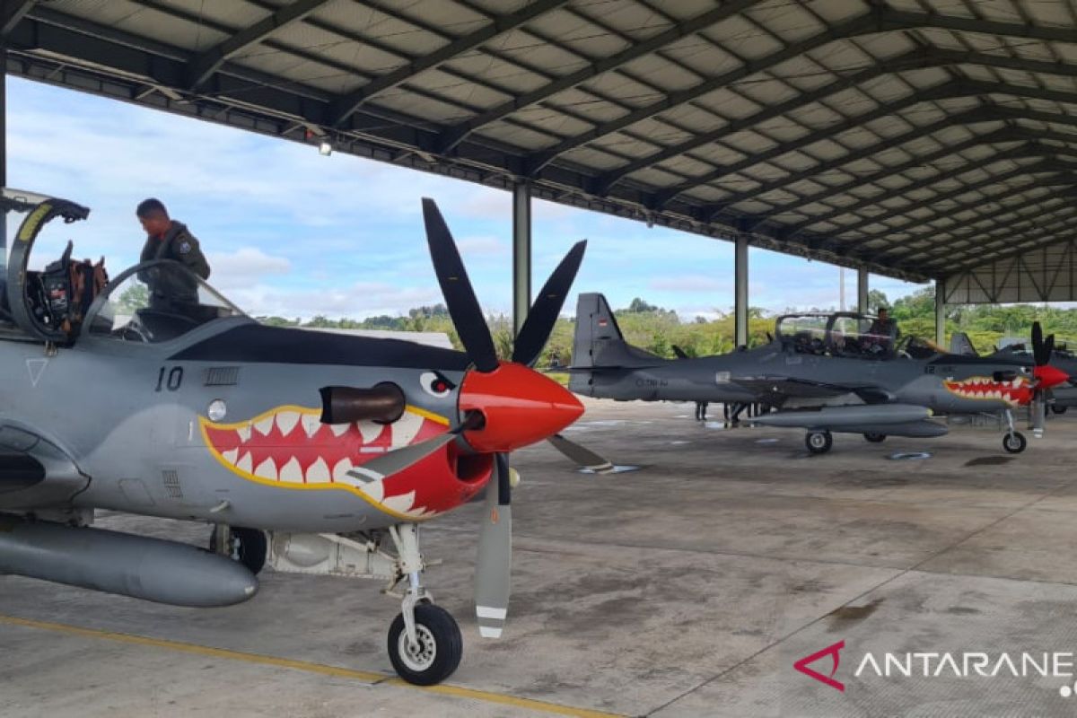 Dua flight EMB-314 Super Tucano operasi udara Garda Paus 21