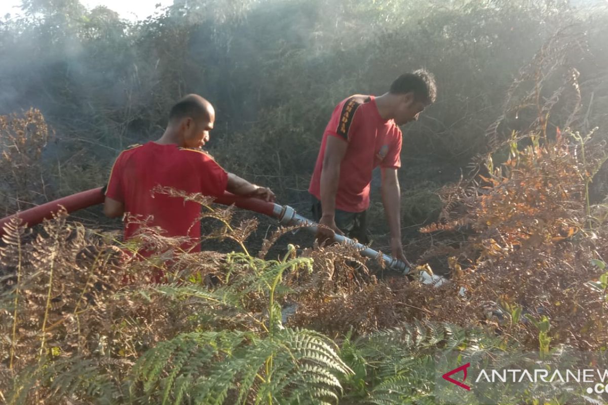 BPBD Mukomuko kerja sama padamkan kebakaran lahan gambut