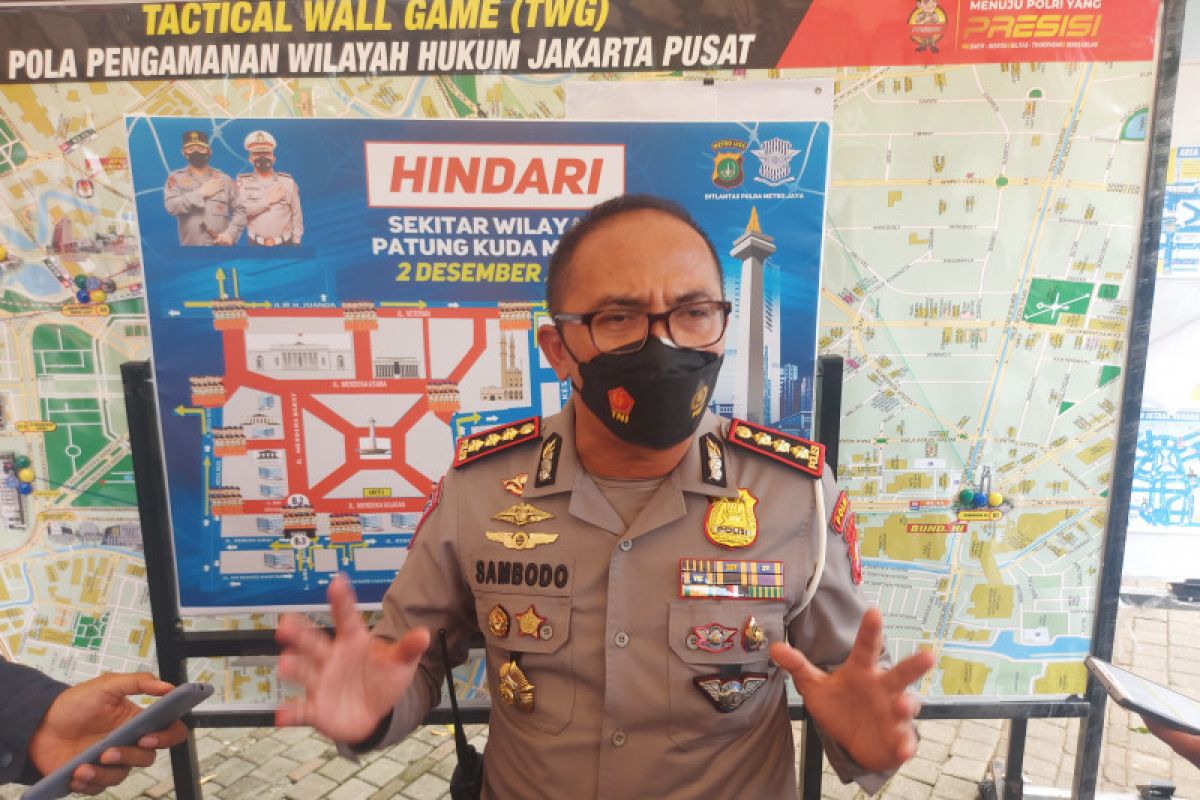 Polisi tutup Jalan Patung Kuda-Monas mulai  Rabu malam cegah aksi 