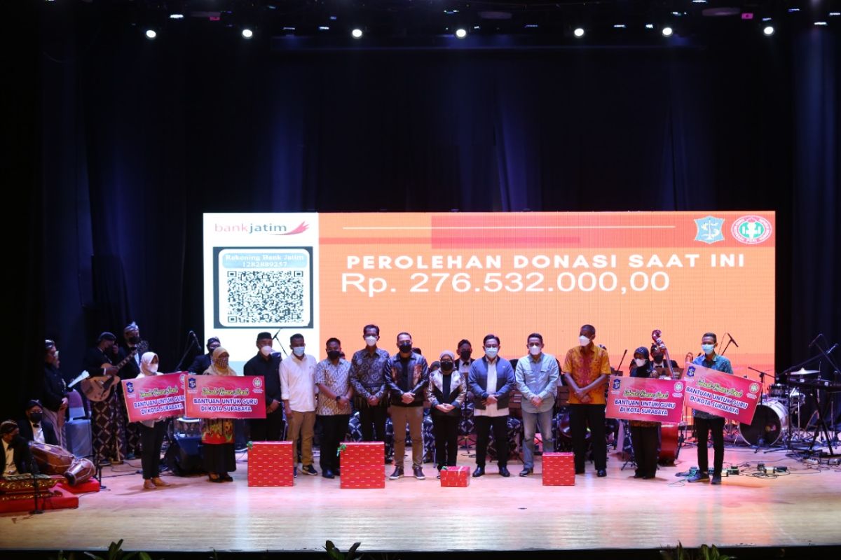 Konser Amal Arti Guru di Kota Surabaya kumpulkan donasi Rp276 juta
