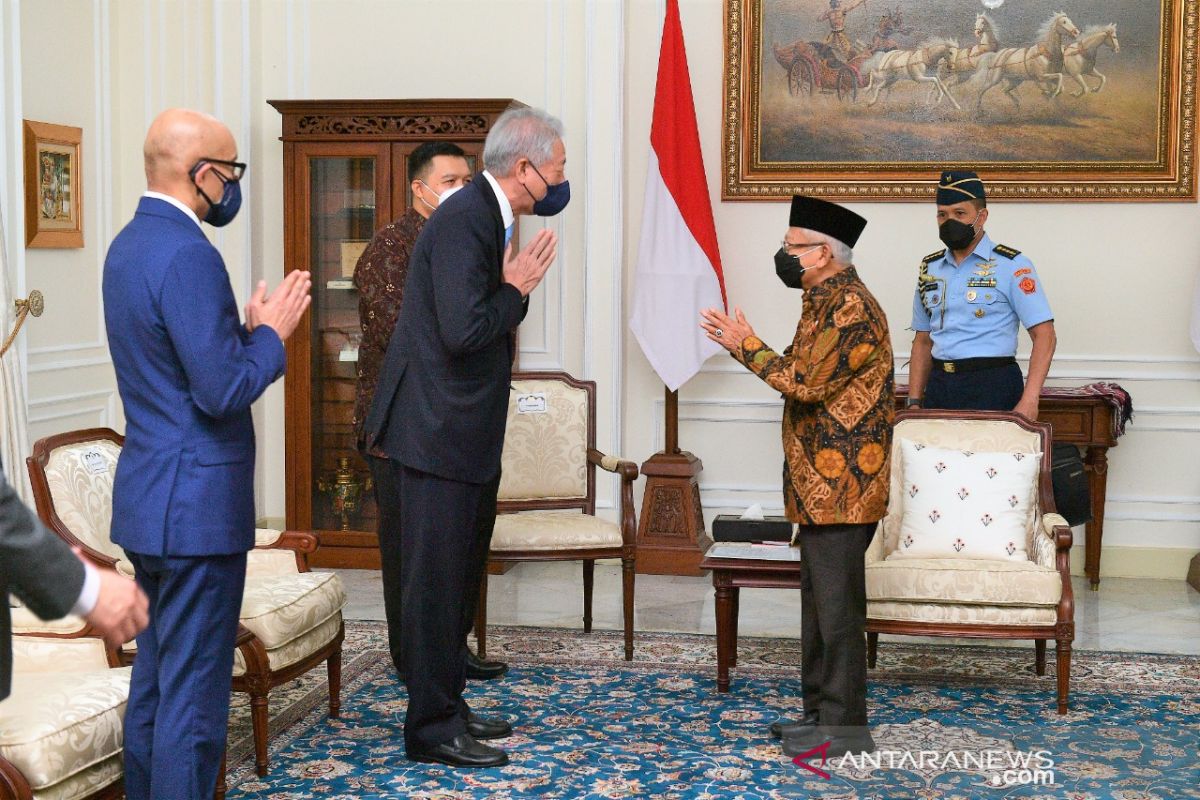 Wapres Ma'ruf terima kunjungan Menko Keamanan Singapura