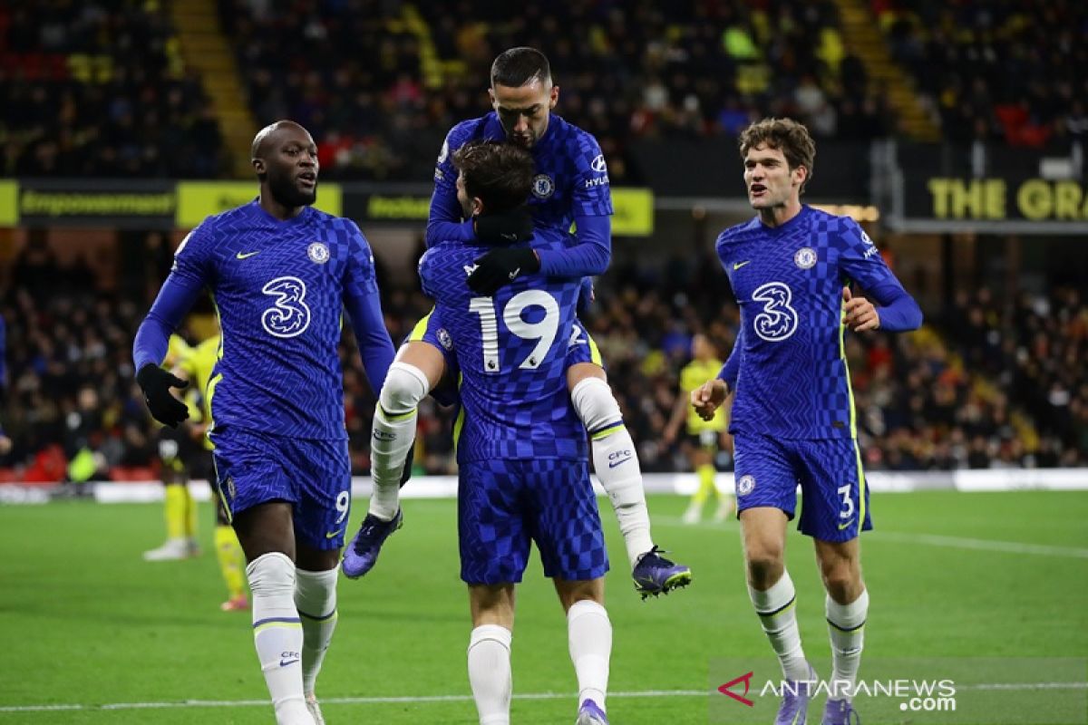 Chelsea bukukan kemenangan  tandang triruntun di markas Watford