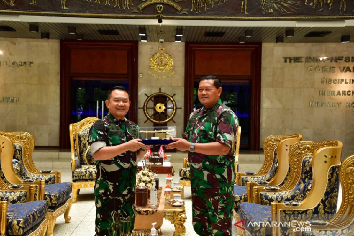 Kasad kunjungi Kasal dan Kasau untuk tingkatkan soliditas TNI