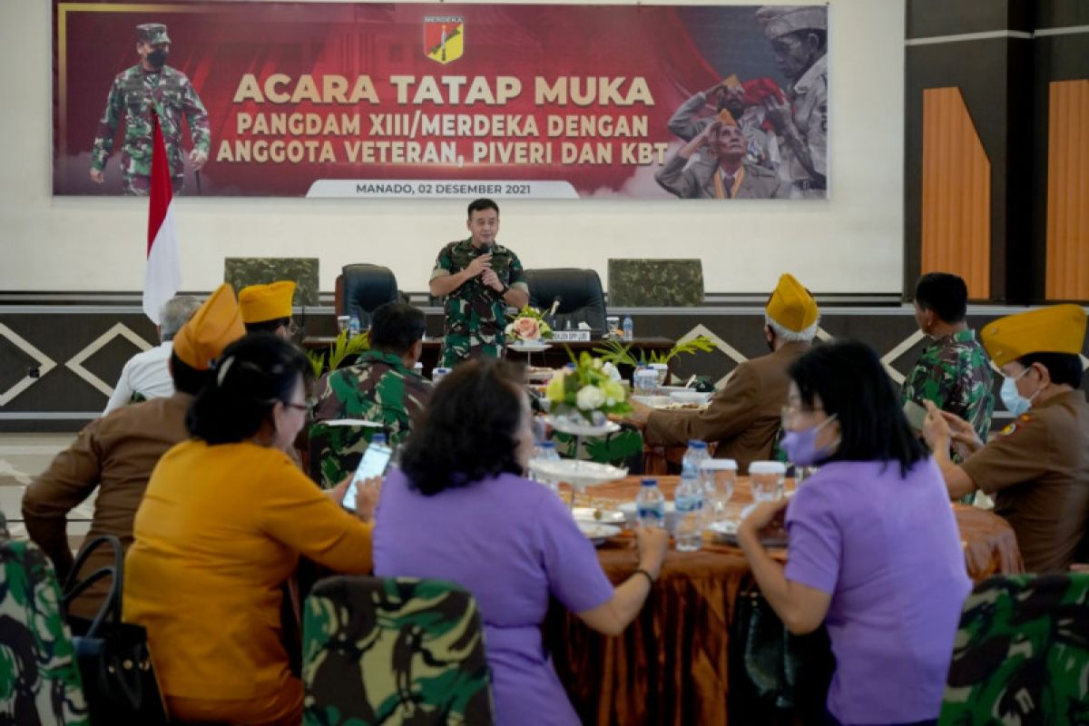 Panglima Kodam XIII/Merdeka silaturahmi dengan Keluarga TNI Sulut