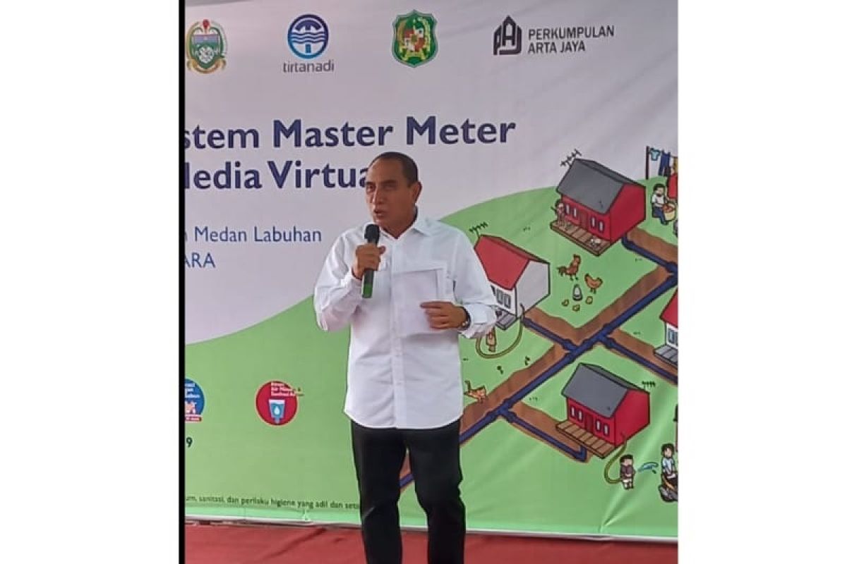 Gubernur resmikan pemakaian master meter PDAM Tirtanadi kerjasama Coca Cola Foundation