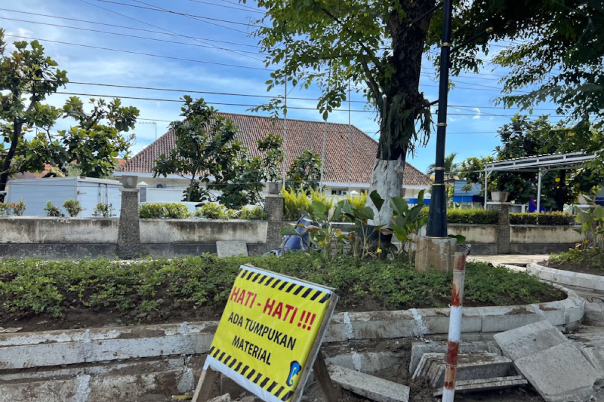 Pekerjaan revitalisasi pedestrian Sudirman Yogyakarta mencapai 80 persen